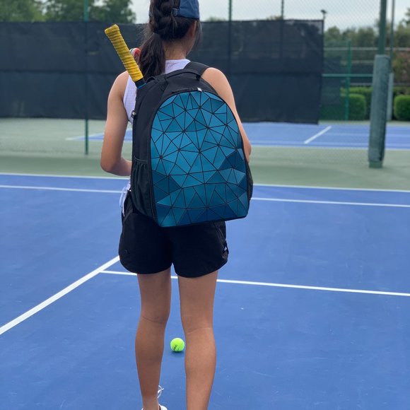 GEO Lightweight backpack for school, tennis and all activities. Fit 2 racquets.